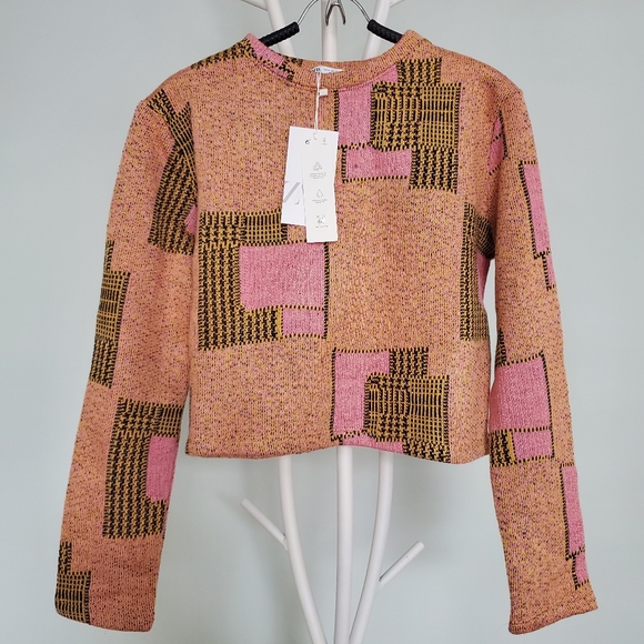 SHORT JACQUARD SWEATER - Picture 4 of 9